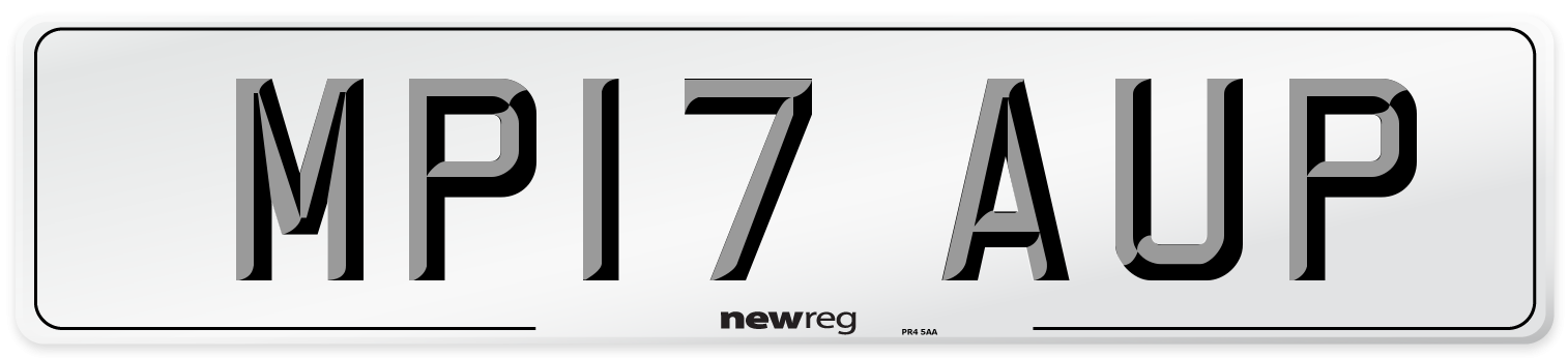 MP17 AUP Number Plate from New Reg